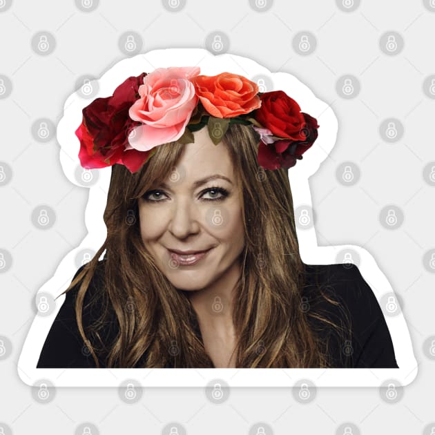 Floral Allison Janney Sticker by baranskini